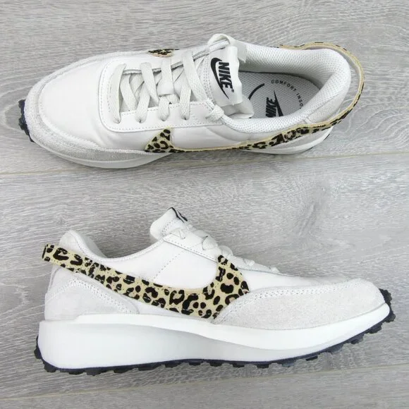 Nike Waffle Debut Leopard Women's Size 8 Phantom White Sneakers NEW - Picture 3 of 12